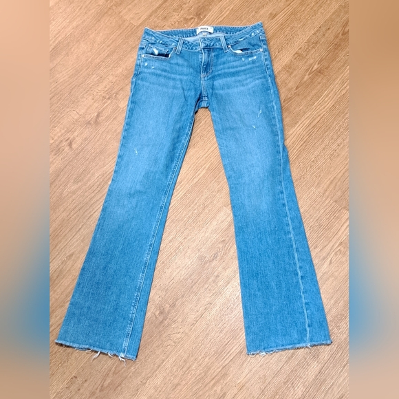 PAIGE Denim - PAIGE Sloane Low Rise Distressed Denim Misses Jeans Size 27